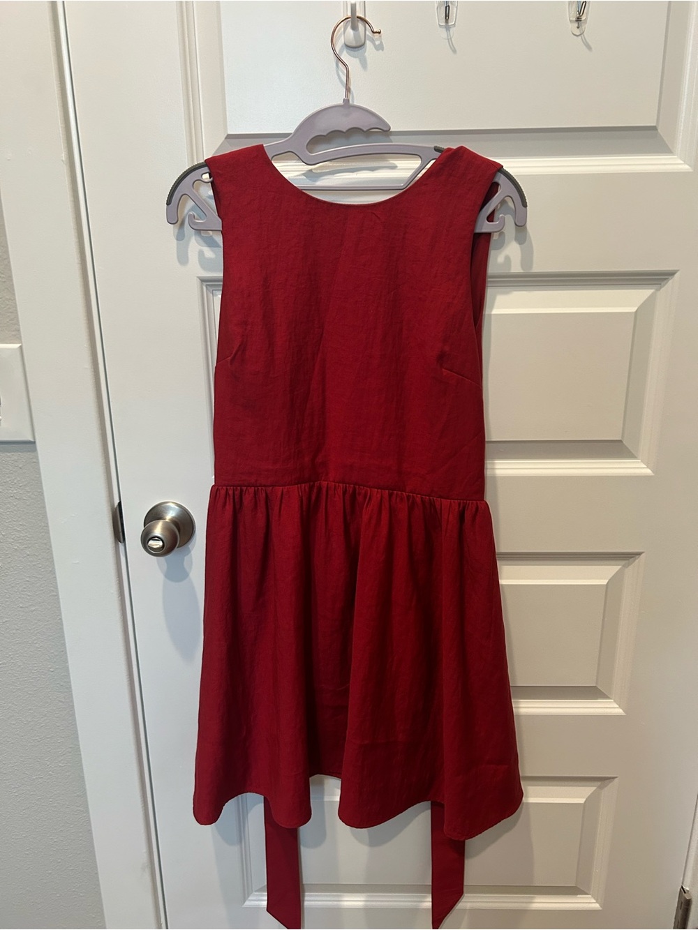 H&M Red Backless Tie-Back Dress